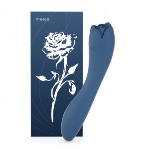 Meese - Dora Rose Tongue Licking Massager G-Spot Vibrator (Chargeable - Blue)